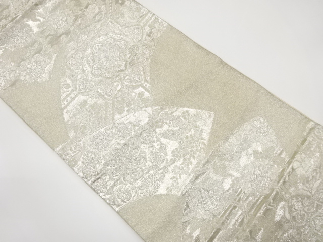 アンティーク　地紙に華紋織り出し袋帯（材料）